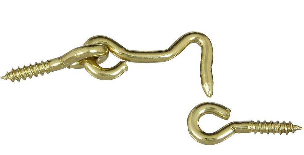 National Hardware N118-083 V2001 Hook And Eye, 1-1/2", Solid Brass