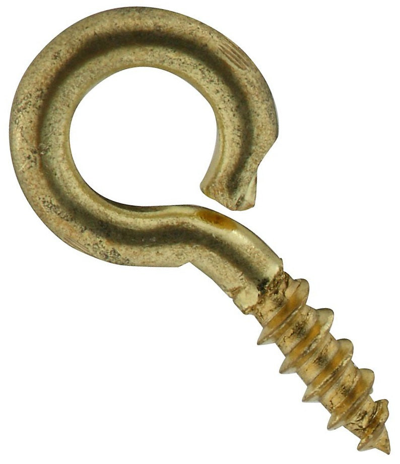 National Hardware N118-653 V2011 Small Screw Eye, Solid Brass, 17/32"