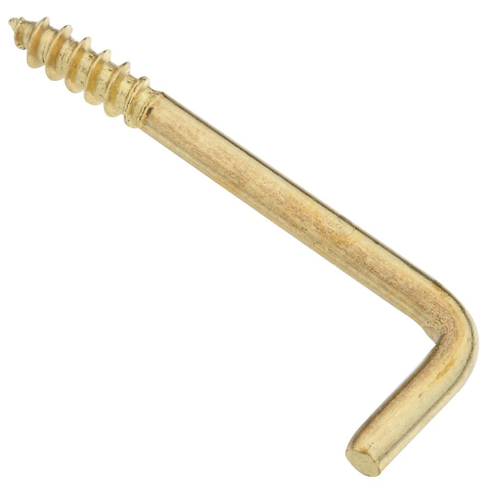 National Hardware N120-543 V2031 Square Bent Hook, #112, 1-3/8", Solid Brass