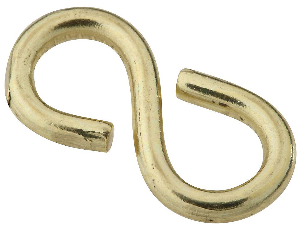 National Hardware N121-491 Closed S-Hook, #813, 7/8", Solid Brass