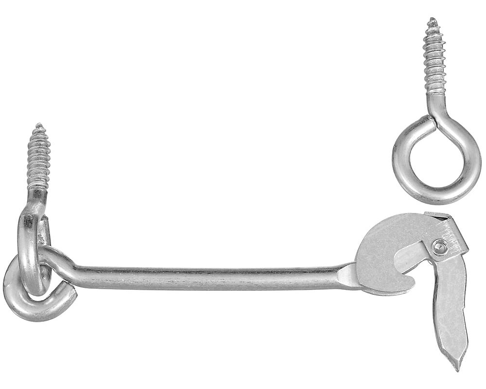 National Hardware N122-671 Safety Gate Hook, 6" L, Steel, Zinc-Plated