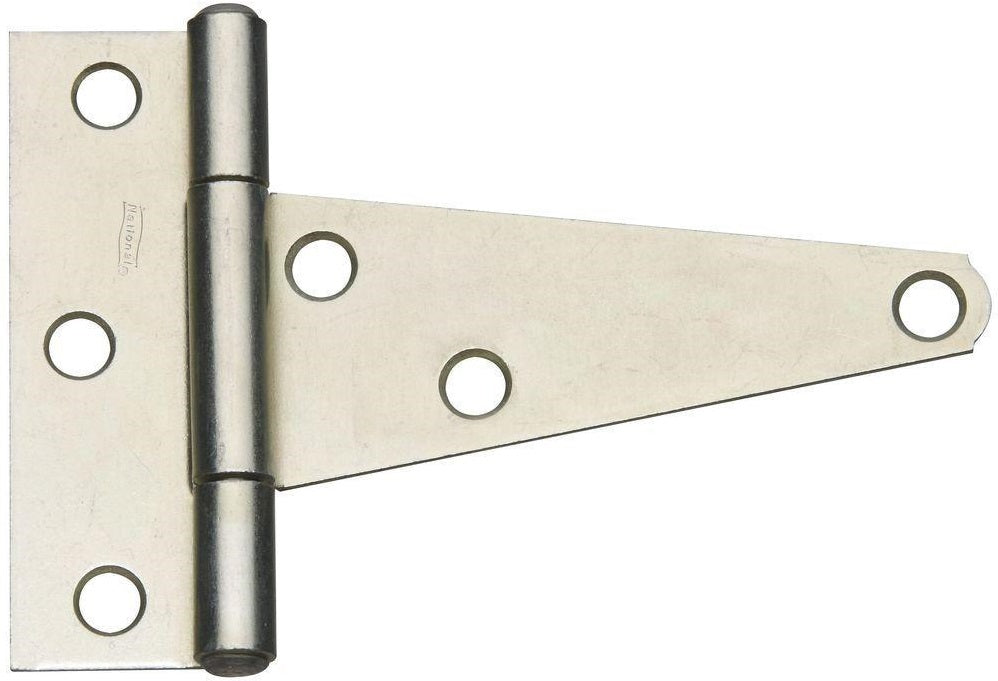 National Hardware N129-023 Extra Heavy T-Hinge, 4", Zinc Plated