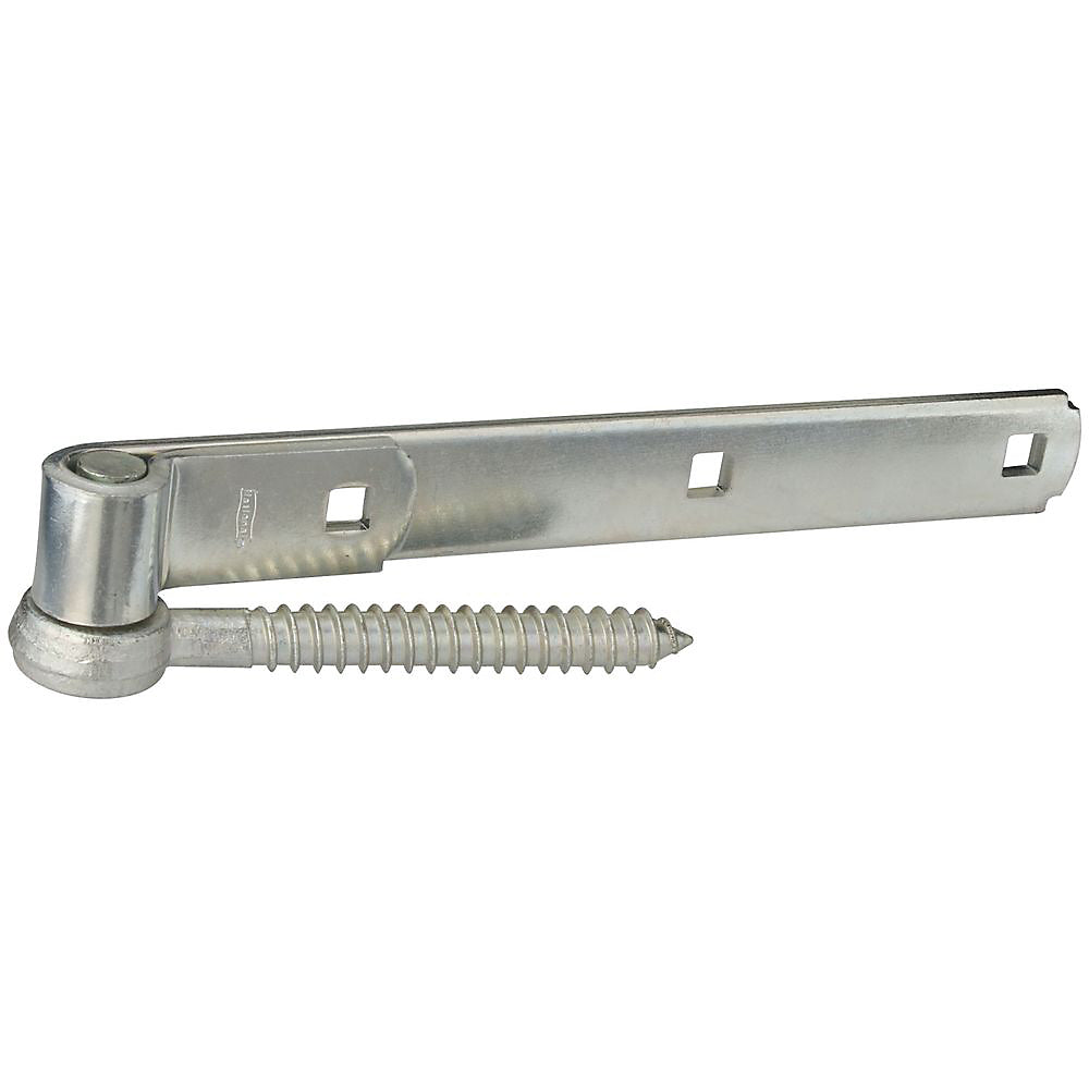 National Hardware N129-726 290BC Screw Hook/Strap Hinges, Zinc plated, 10"