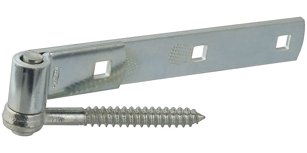 National Hardware N130-054 Screw Hook & Strap Hinge, 8", Zinc Plated