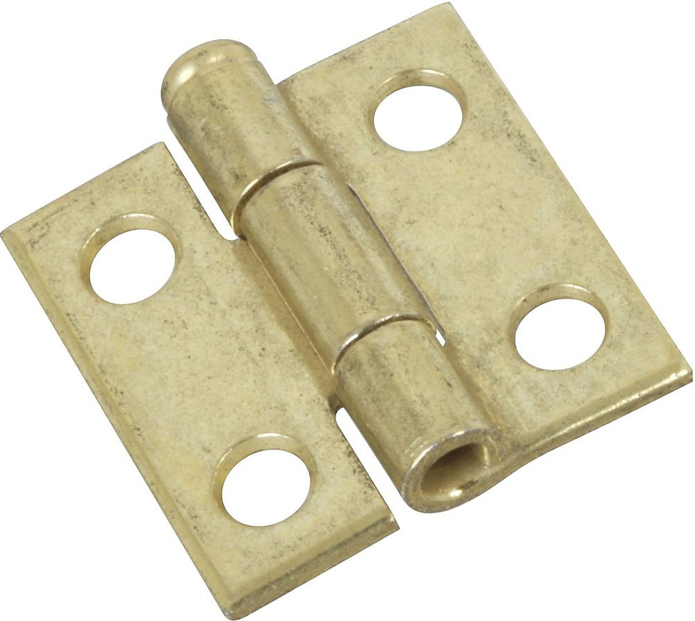 National Hardware N141-622 V508 Full Mortise Narrow Utility Hinge, 1", Brass