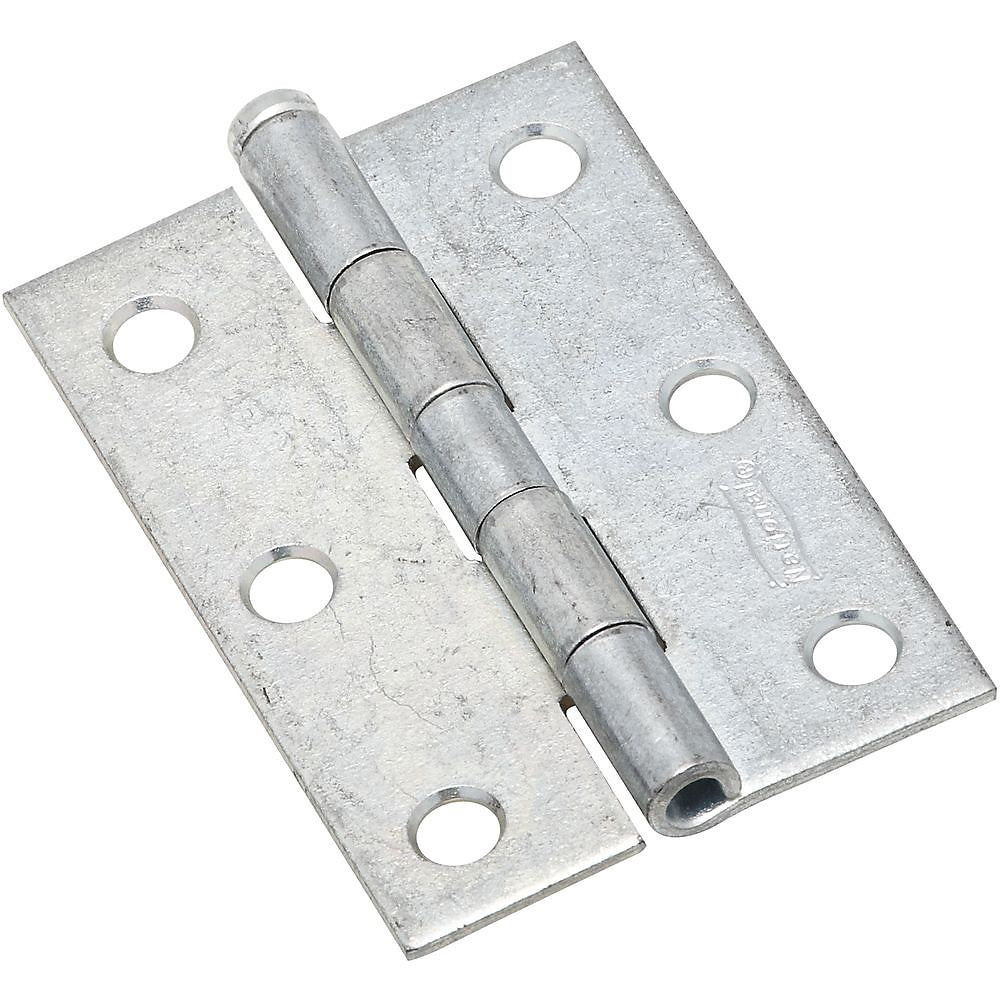 National Hardware N142-034 V508 Full Mortise Narrow Hinge, 3", Zinc plated
