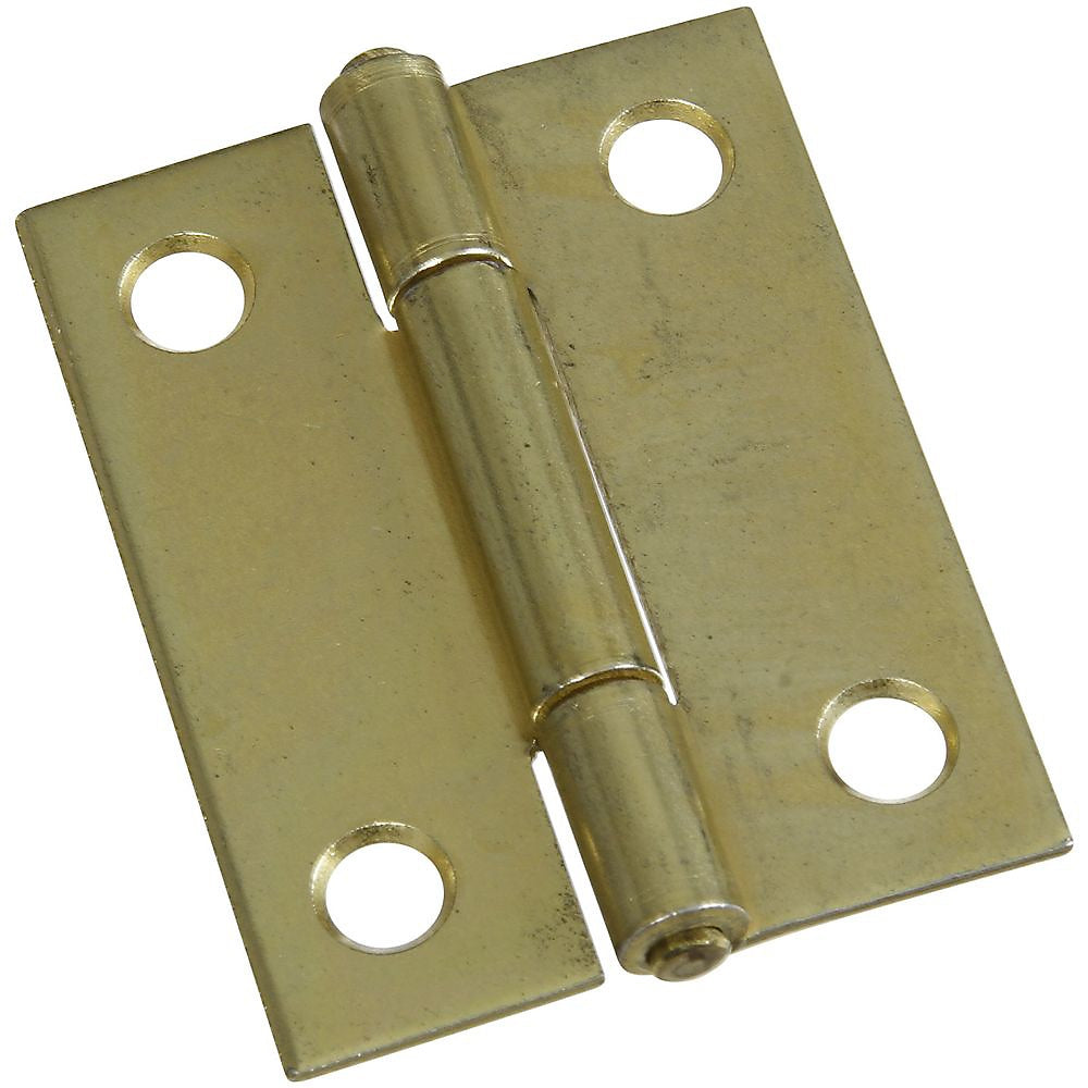 National Hardware N146-175 V518 Non-Removable Pin Hinge, 2", Brass