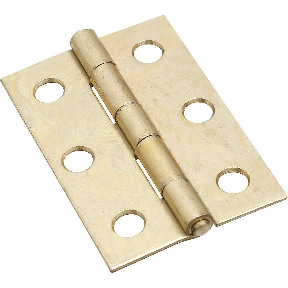 National Hardware N146-290 V518 Square Corner Narrow Hinge, 2-1/2", Brass