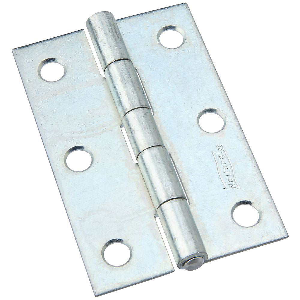 National Hardware N146-365 Non-Removable Pin Hinge, 3", Zinc plated