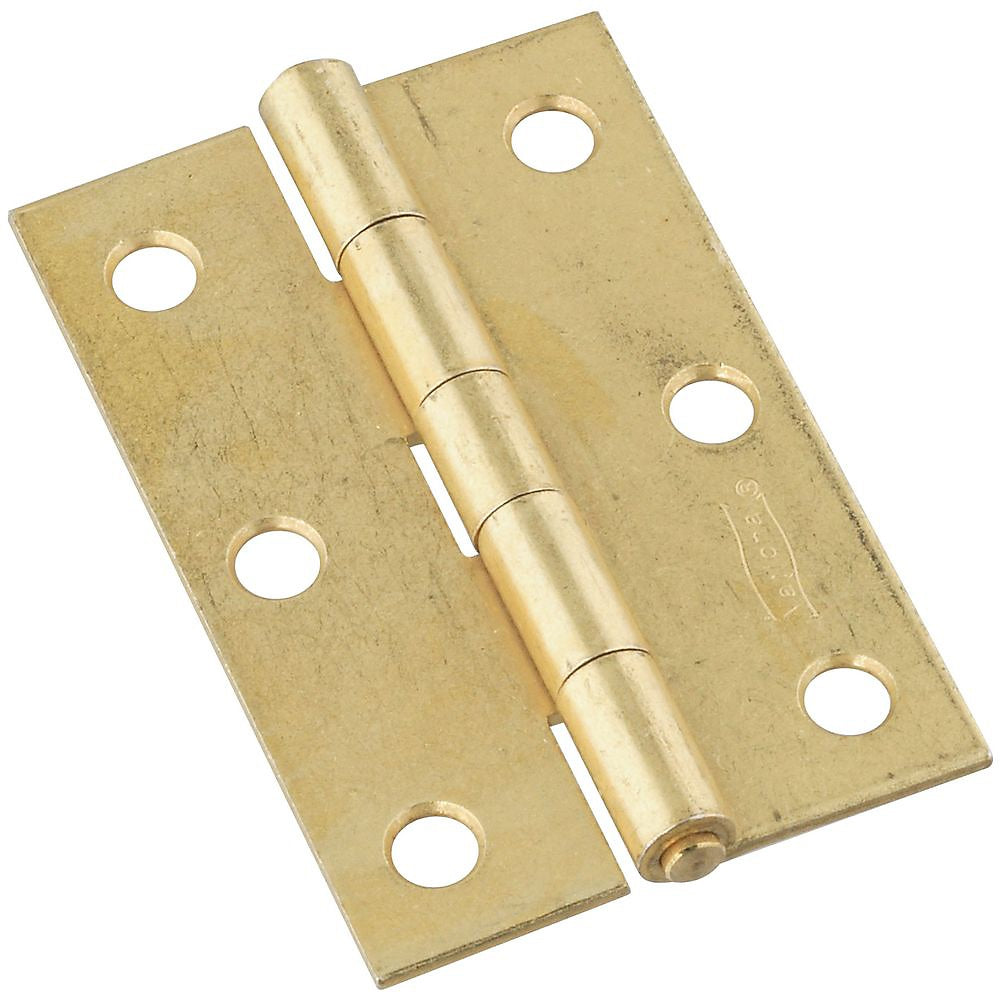 National Hardware N146-399 V518 Non-Removable Pin Hinges, 3", Brass