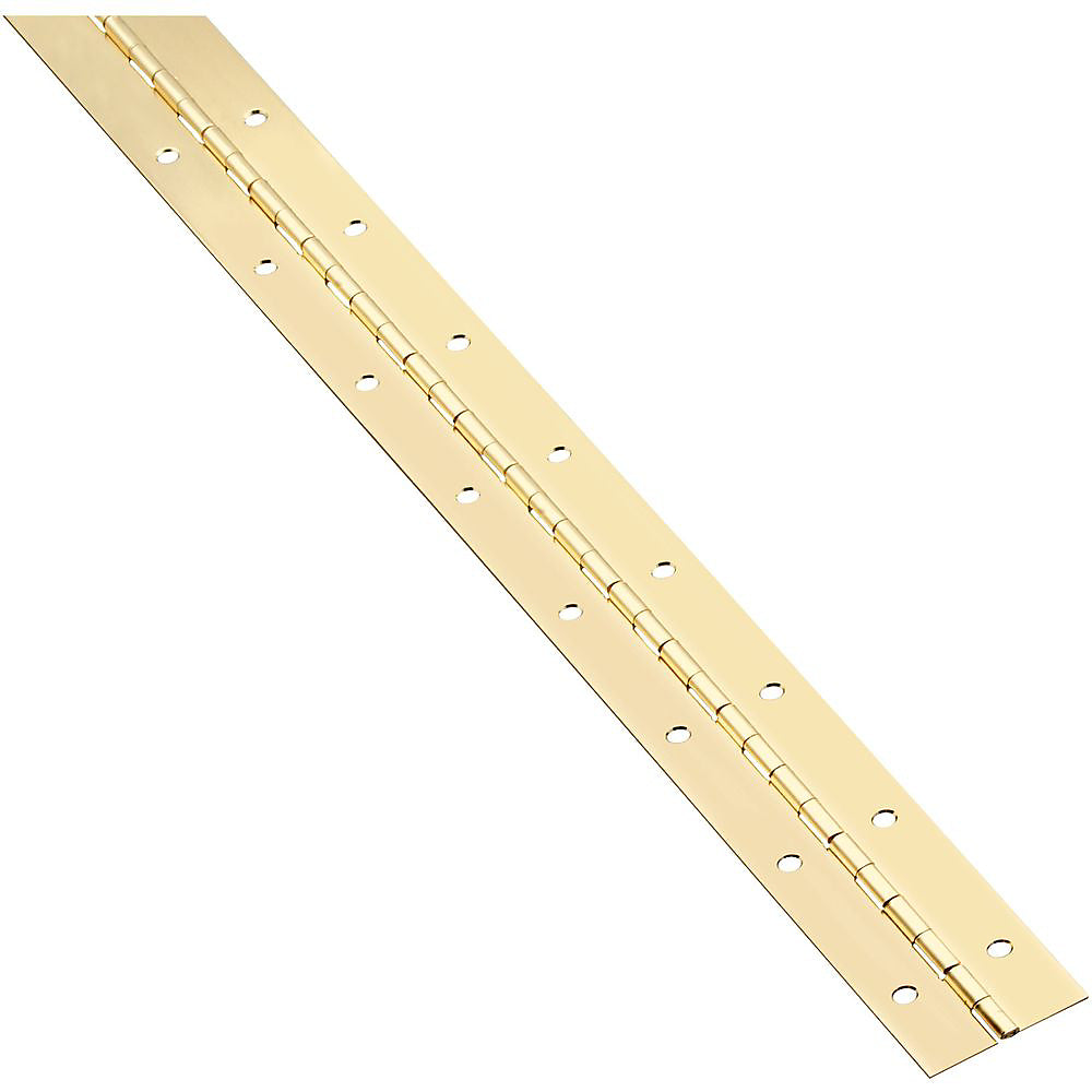 National Hardware N148-155 Flush & Full Inset Continuous Hinge, Brass, 30" L
