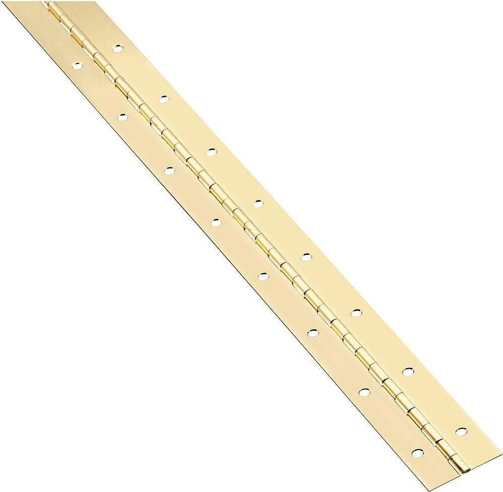 National Hardware N148-304 V570 Flush/Full Inset Continuous Hinge, 1-1/2" x 48", Brass