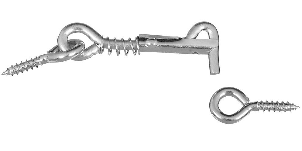 National Hardware N170-738 Safety Hooks & Eye, 2", Zinc Plated