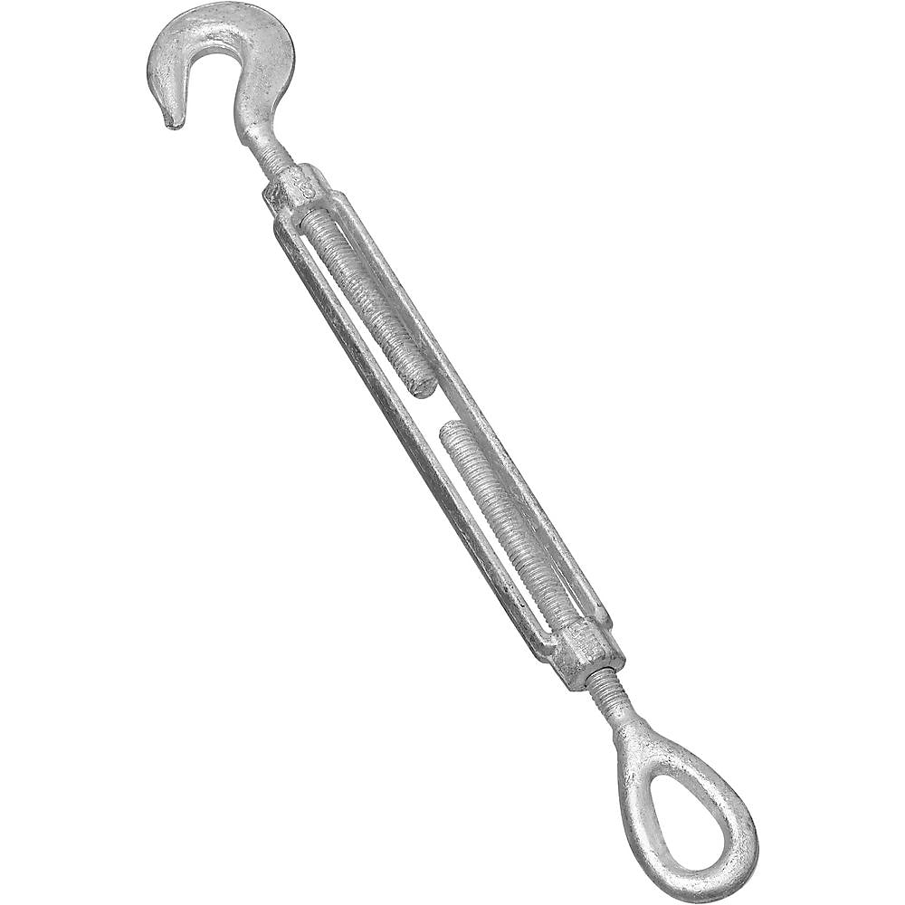 National Hardware N177-493 3272BC Hook/Eye Turnbuckles, Galvanized, 3/8" x 6"