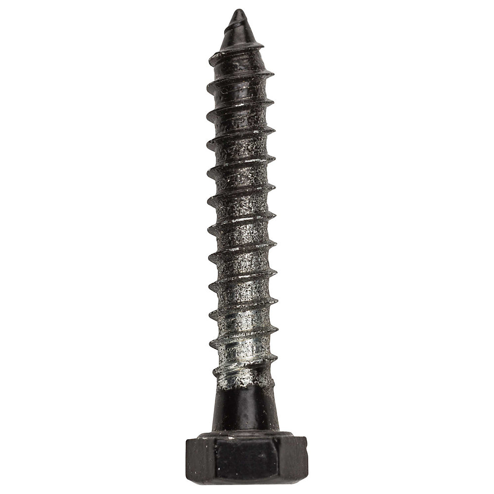 National Hardware N179-158 V1863 Hex Head Lag Bolt, Black, 1/4" x 1-1/2"