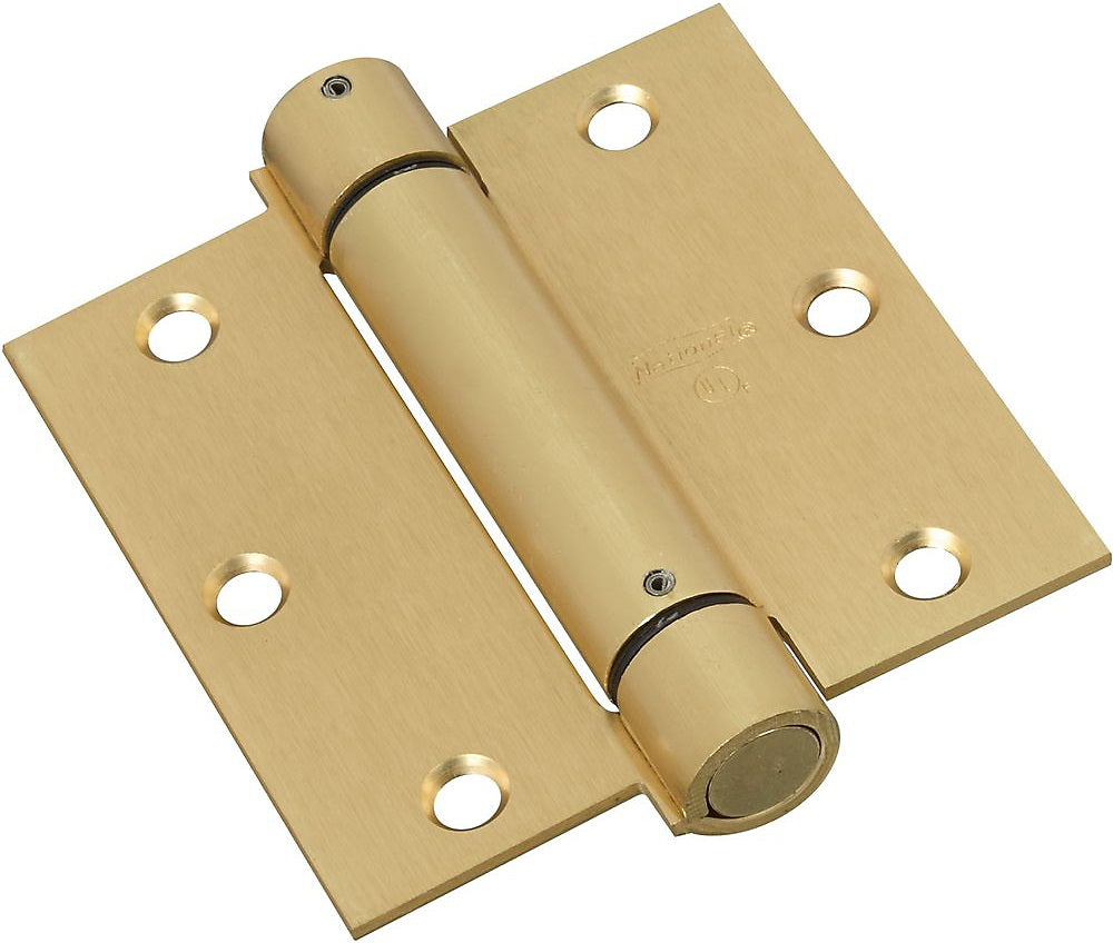 National Hardware N184-556 V5203 Flush/Full Inset Spring Hinge, 3-1/2", Brass