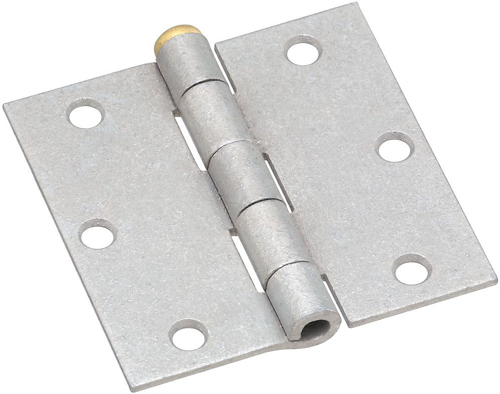 National Hardware N208-843 Full Mortise Broad Hinge, 3-1/2", Galvanized