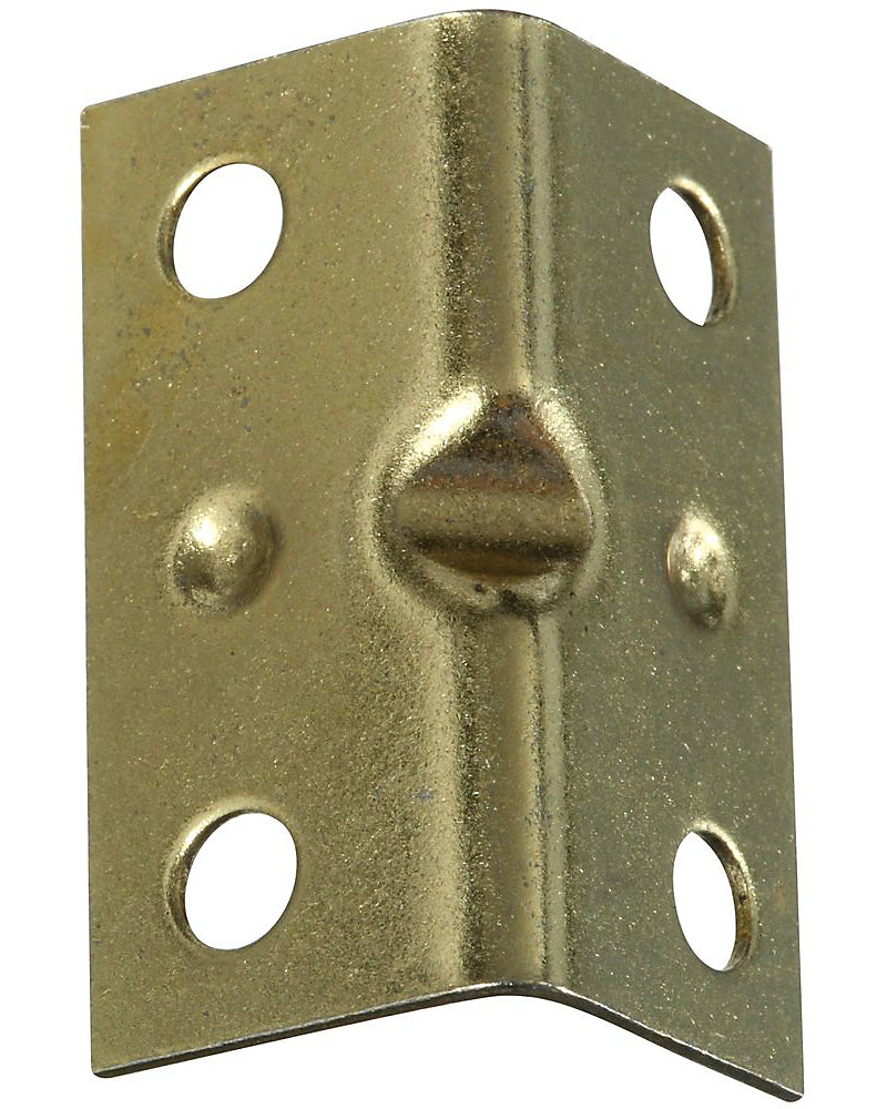 National Hardware N226-258 Double Wide Corner Brace, Brass, 1-1/2" x 3/4"