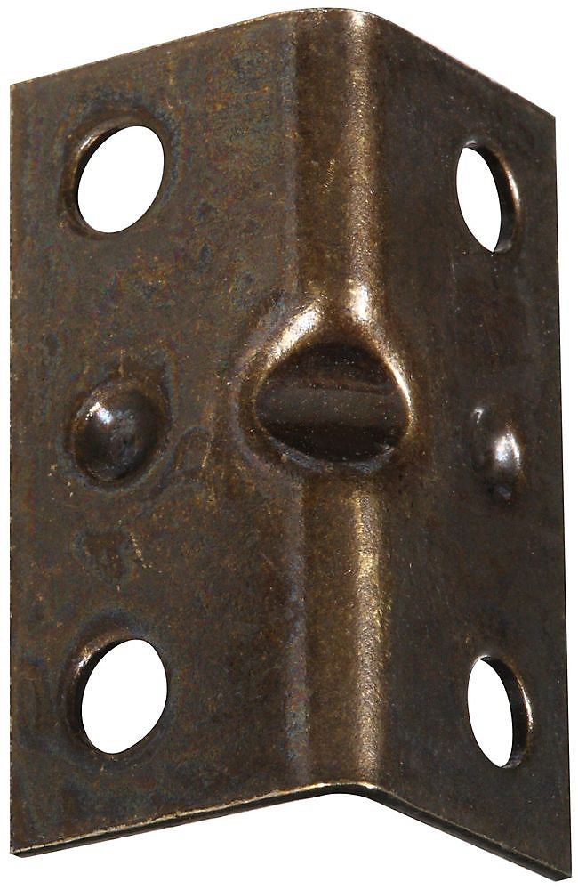 National Hardware N226-282 V113 Corner Brace, 1-1/2" x 3/4", Antique Brass