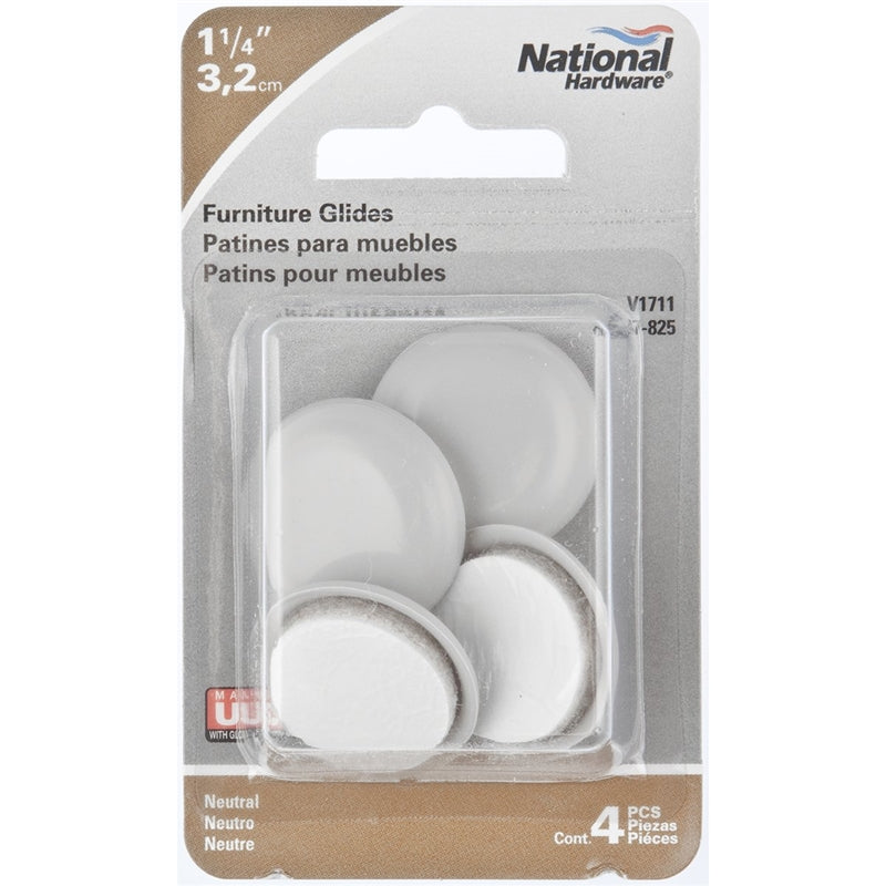 National Hardware N247-825 V1711 Series Furniture Glide, Neutral, Polyethylene