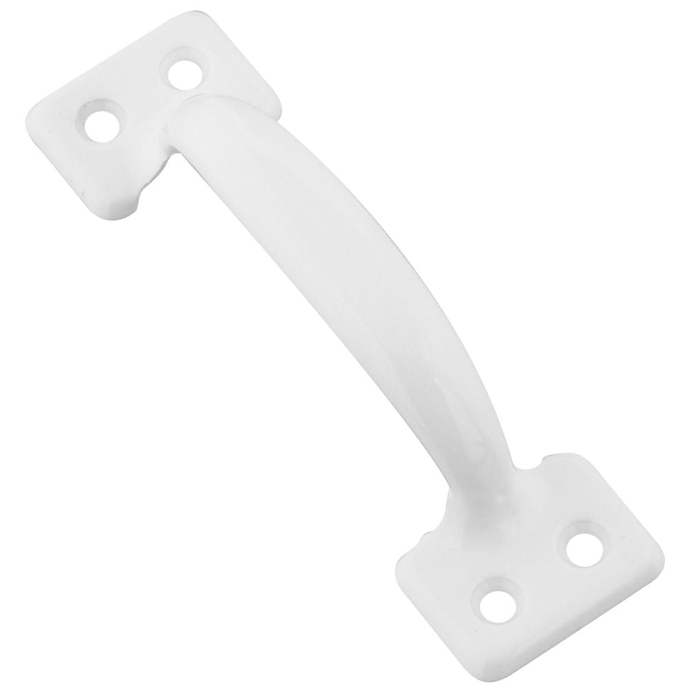 National Hardware N248-484 White Window Sash Lift, Steel, 4"