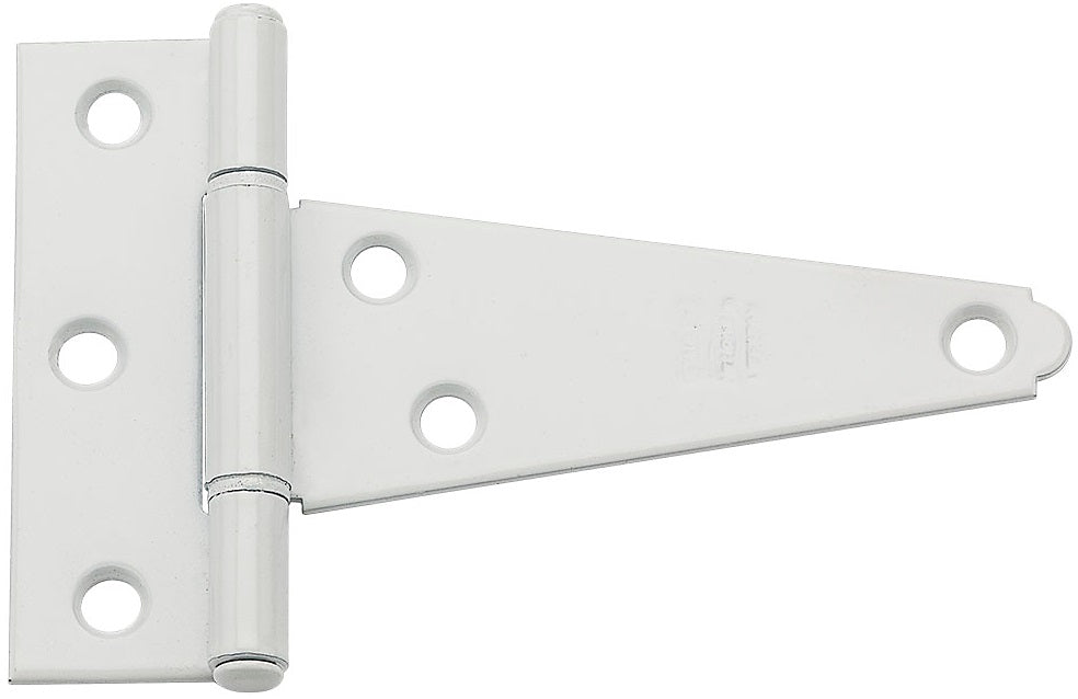 National Hardware N262-071 V286 Extra Heavy T Hinge, White, 4"
