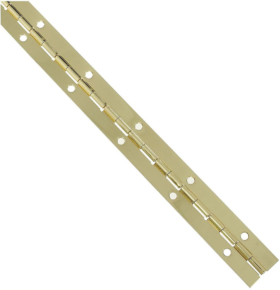 National Hardware N265-355 V570 Continuous Hinge, 1-1/16" x 12", Brass