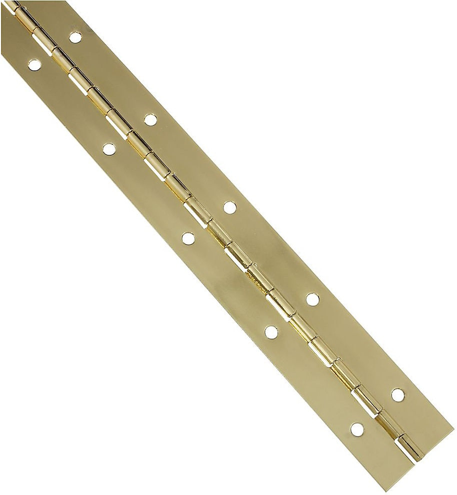 National Hardware N265-363 Continuous Hinge, 1-1/2" x 12", Brass