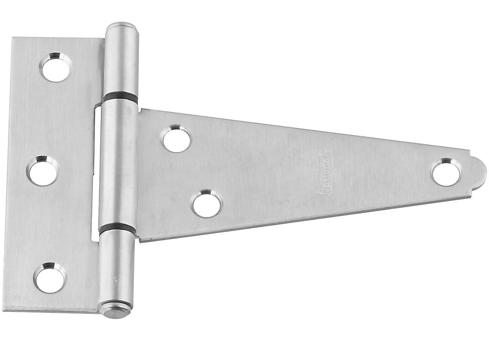National Hardware N342-501 Extra Heavy Flush & Full Inset T Hinge, Stainless Steel, 4" L