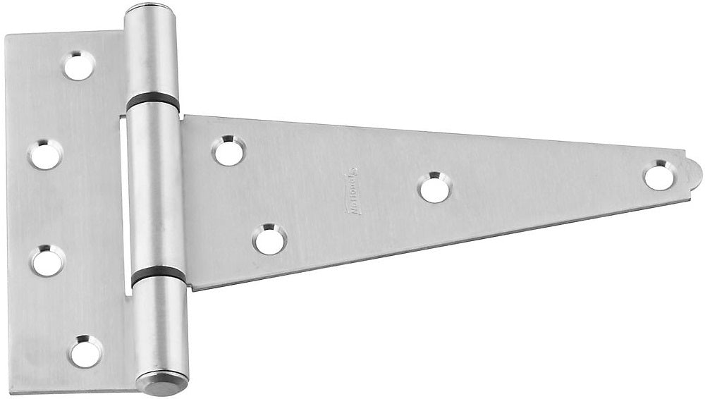 National Hardware N342-519 Extra Heavy T Hinge, Stainless Steel, 6"