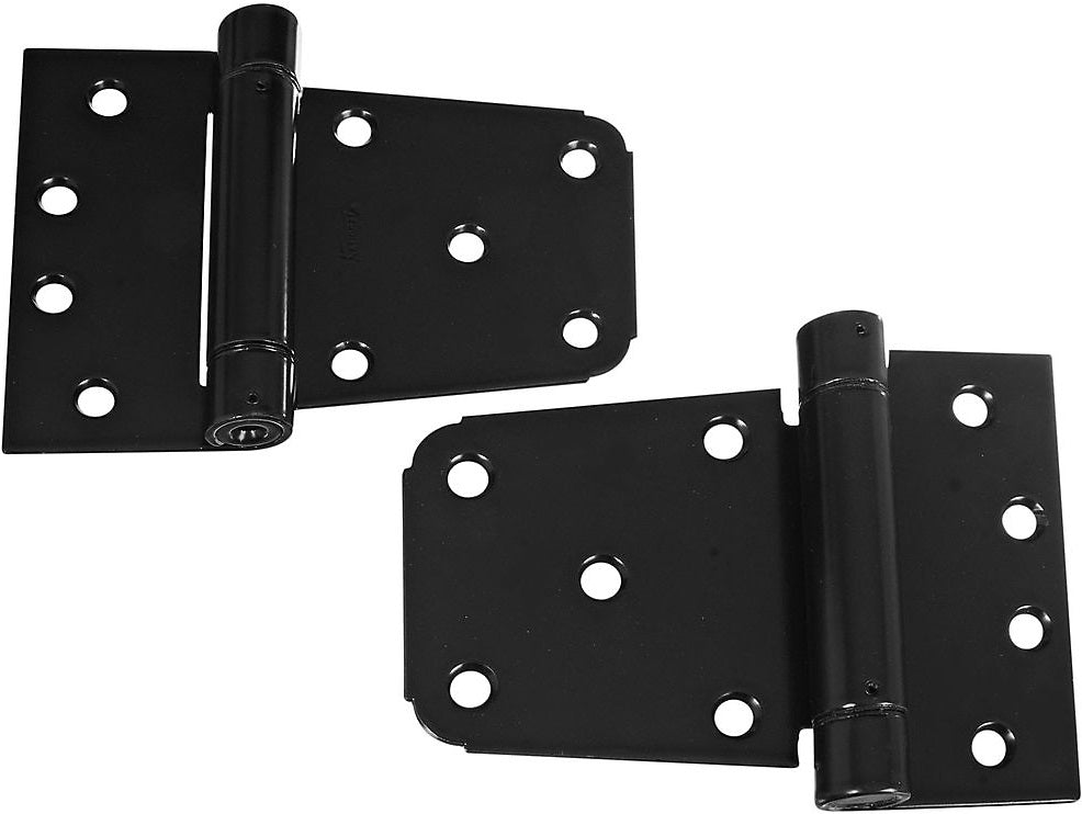 National Hardware N342-592 V279 Auto-Close Extra Heavy Gate Hinge Set, 3-1/2", Black