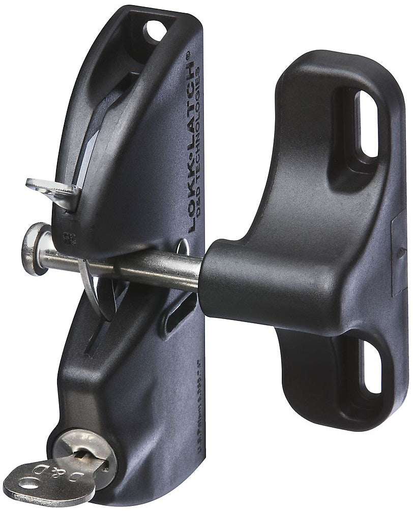 National Hardware N346-201 Lockable Gate Latch, 4-9/16", Black