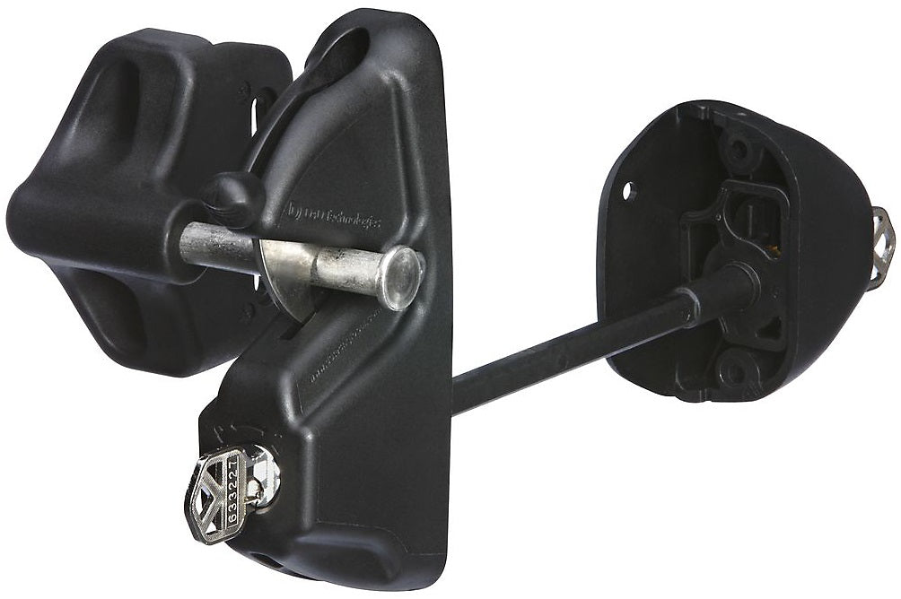 National Hardware N346-202 Lockable Gate Latch With Dual Access, Black