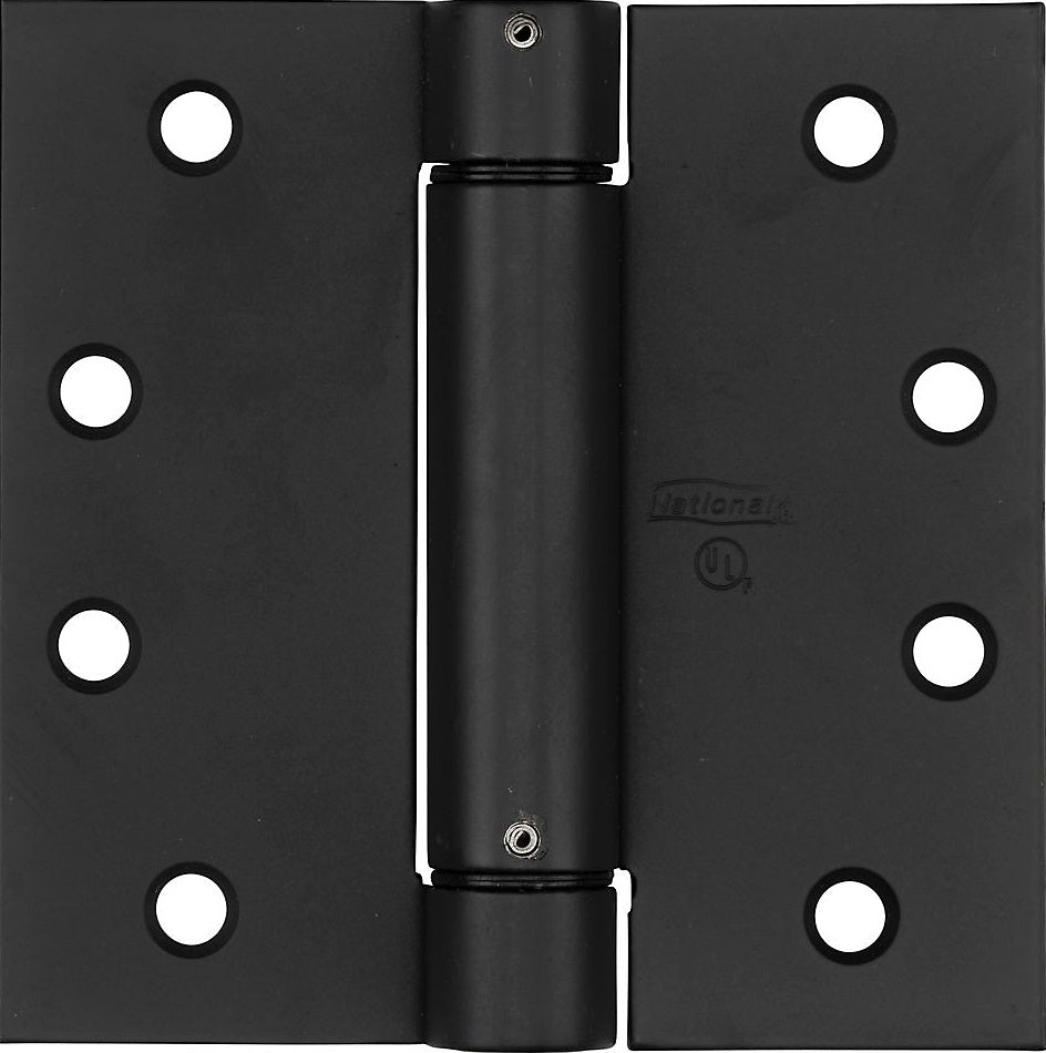 National Hardware N350-793 V520 Adjustable Square Corner Spring Hinge, 4", Oil Rubbed Bronze