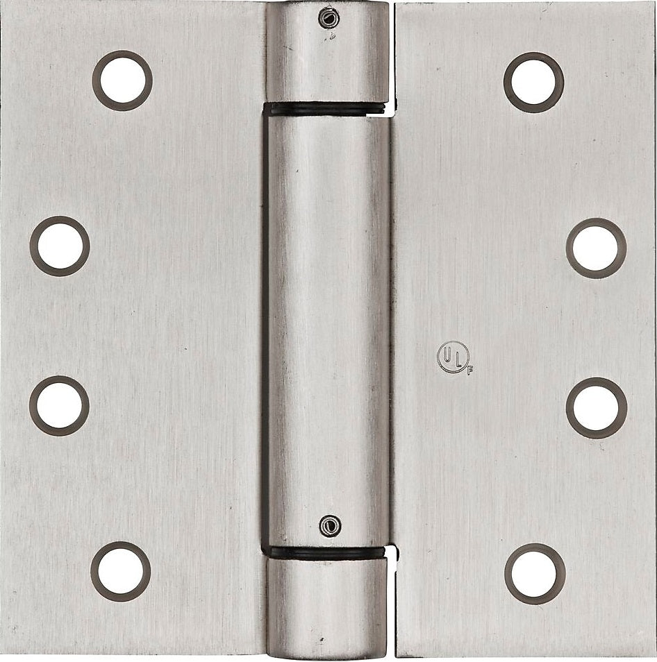 National Hardware N350-801 Adjustable Square Corner Spring Hinge, 4", Satin Nickel