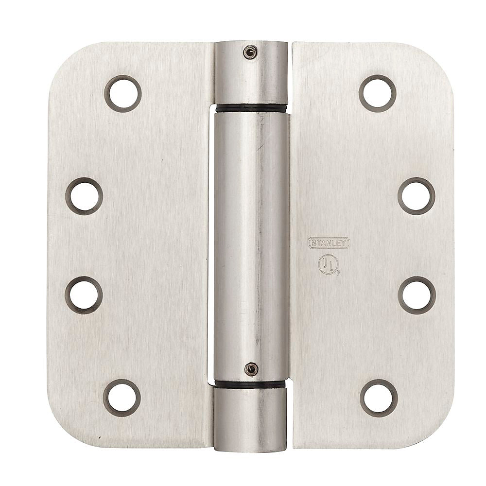 National Hardware N351-023 V522 Spring Hinges, Satin Nickel, 4"