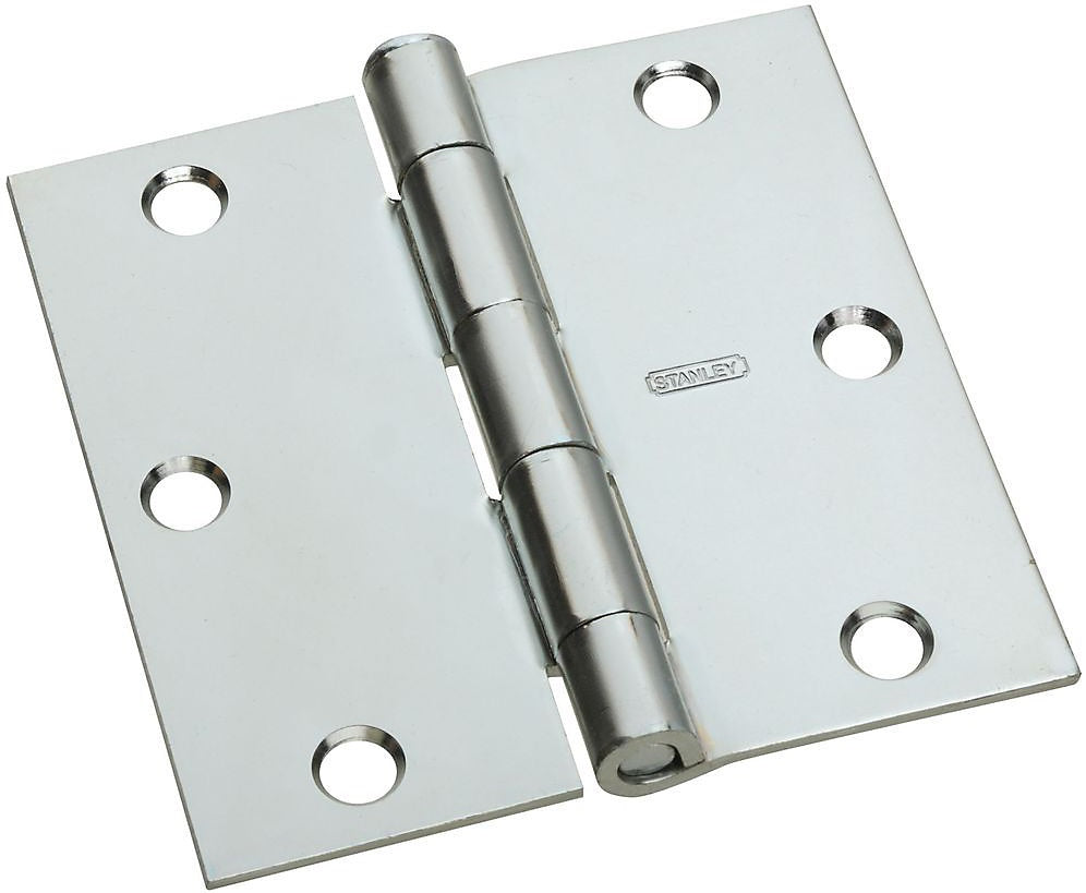 National Hardware N830-196 SPB512 Square Corner Door Hinge, Zinc Plated