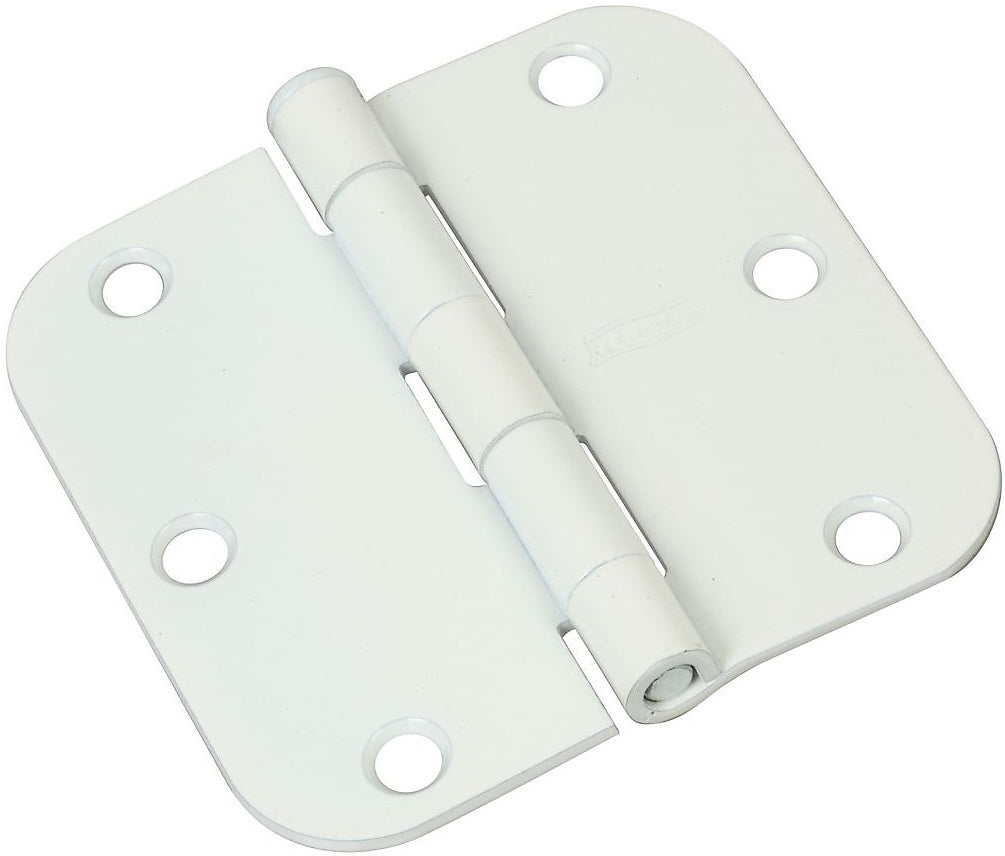 National Hardware N830-215 SPB512R5/8 Round Corner Door Hinge, White