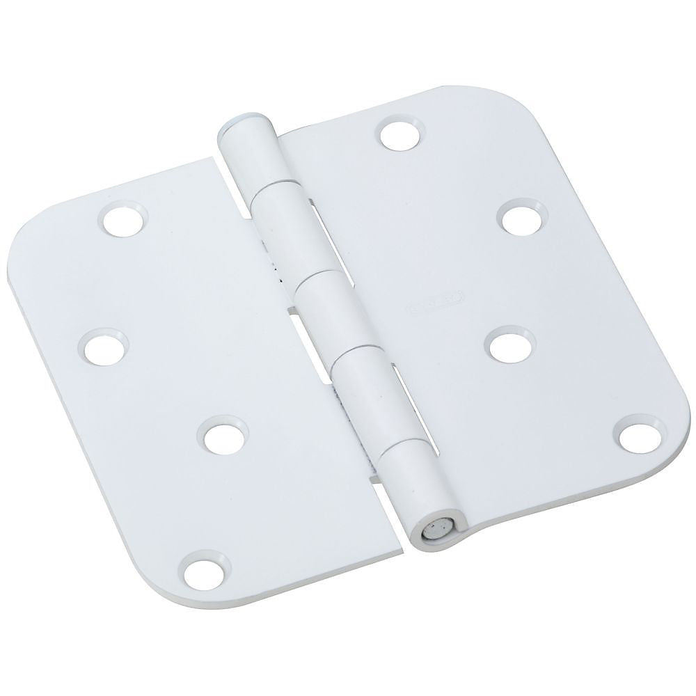 National Hardware N830-216 SPB512R5/8 Door Hinges, White, 4"