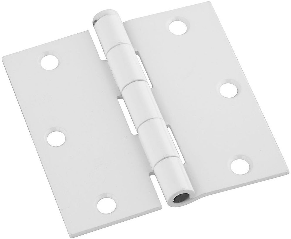 National Hardware N830-223 SPB512 Square Corner Door Hinge, 3", White