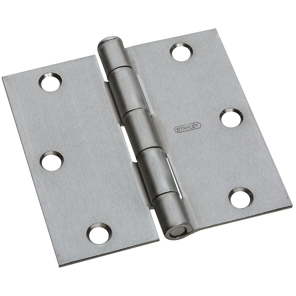 National Hardware N830-239 SPB512 Door Hinges, Satin Chrome, 3-1/2"