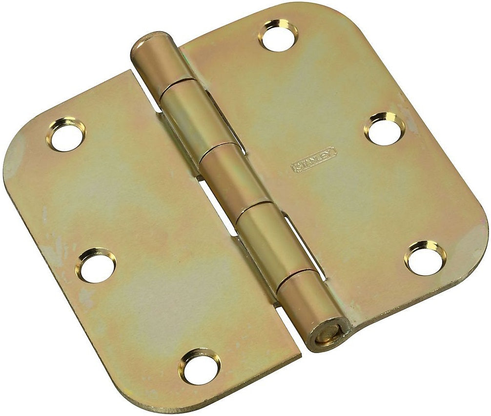 National Hardware N830-260 SPB512R5/8 Round Corner Door Hinge, Brass