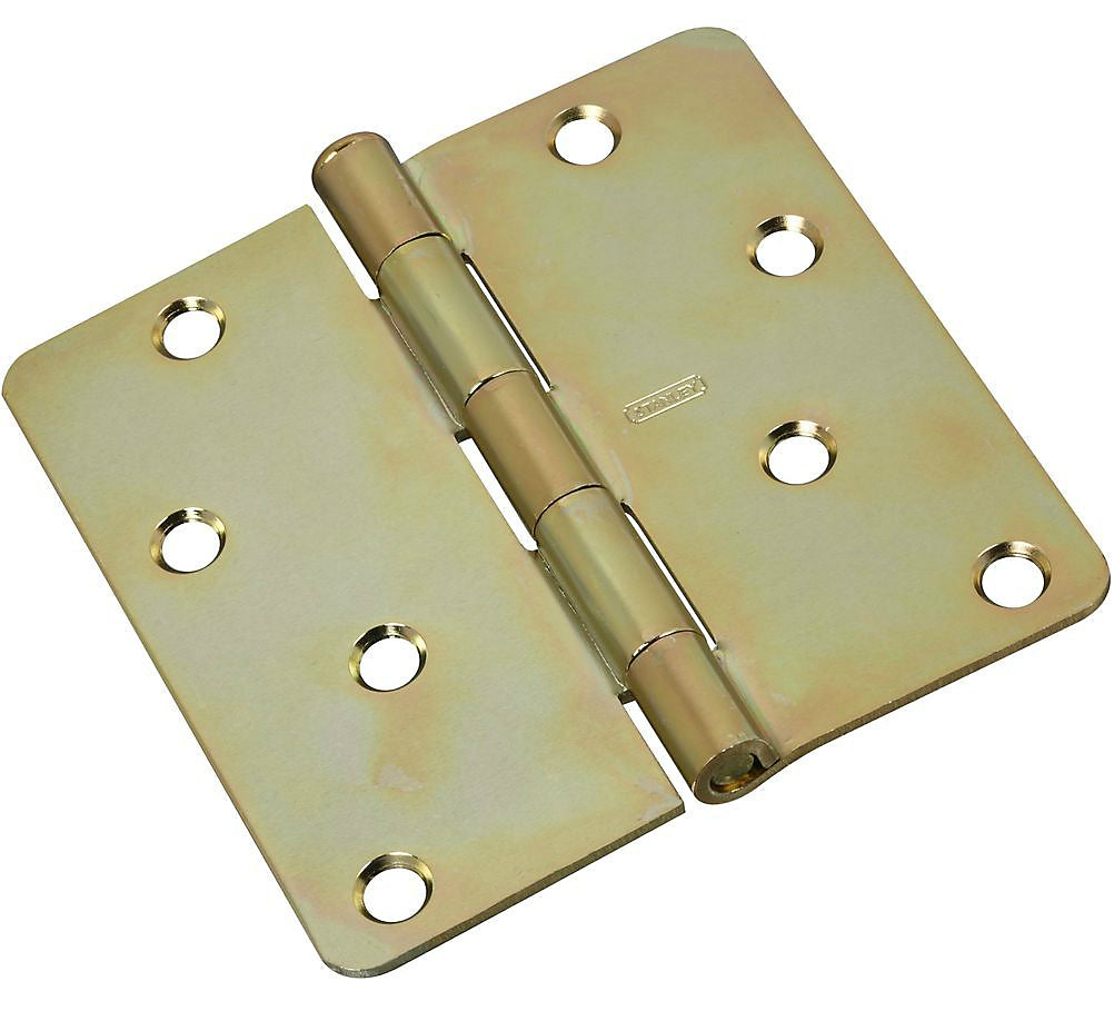 National Hardware N830-264 Full Mortise Square Corner Door Hinge, 4" L, Steel