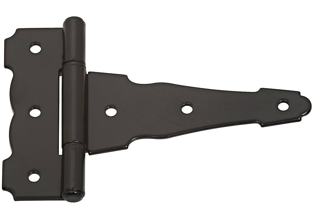 National Hardware N881-904 Ornamental/Reversible T Hinge, 4", Black