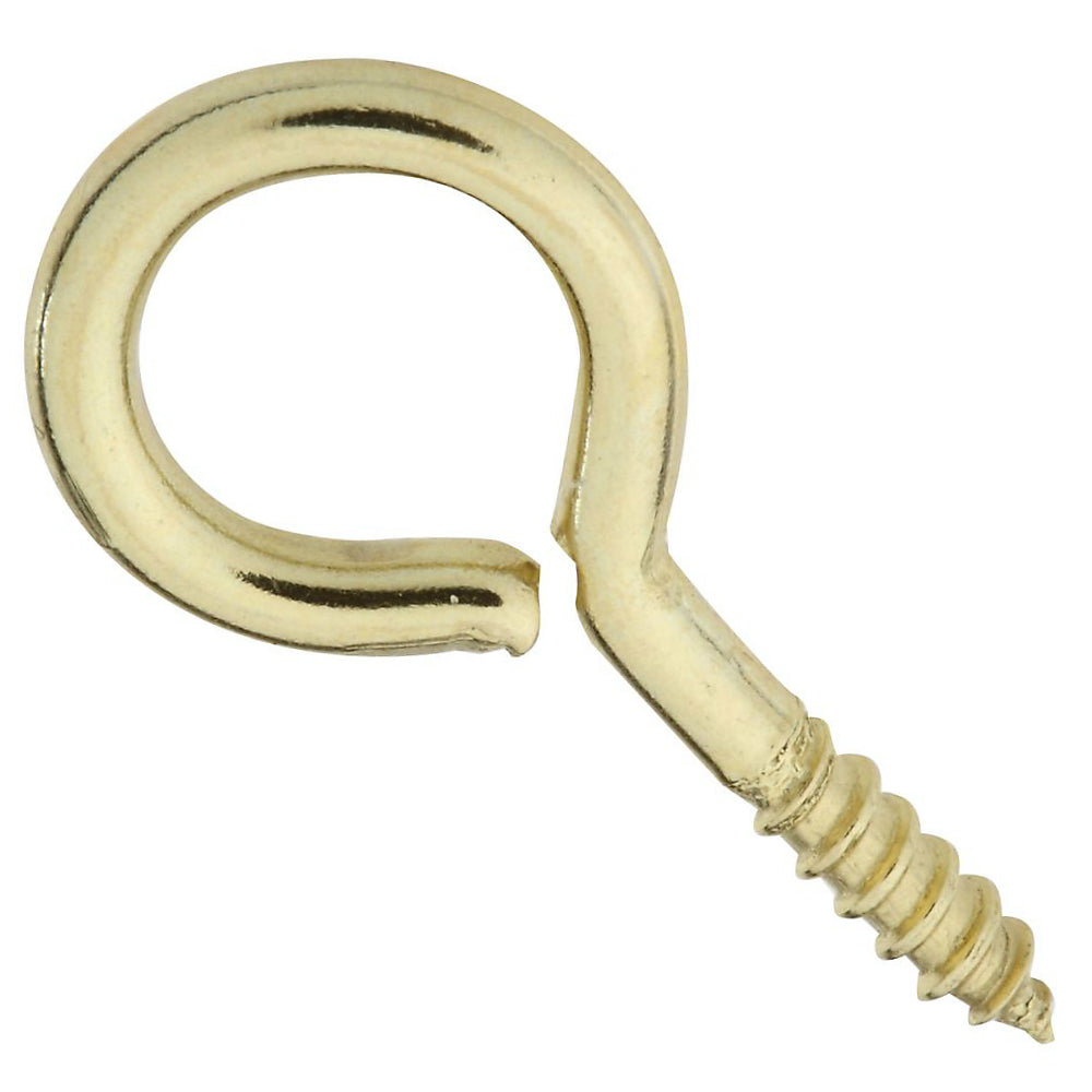 National Hardware V2015 N119-305 Large Screw Eye, Solid Brass, #12, 1-3/16"