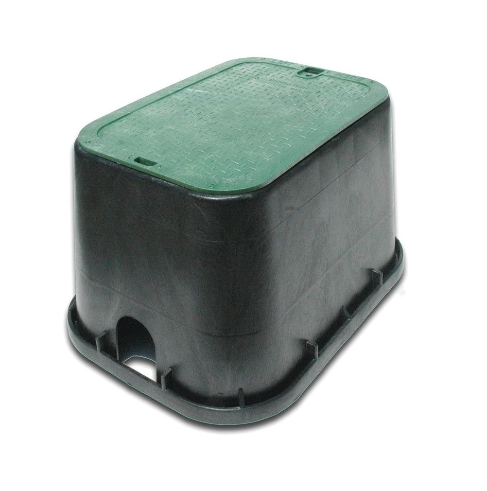 NDS 113BC-AST Valve Box With Overlapping ICV Cover, Black/Green