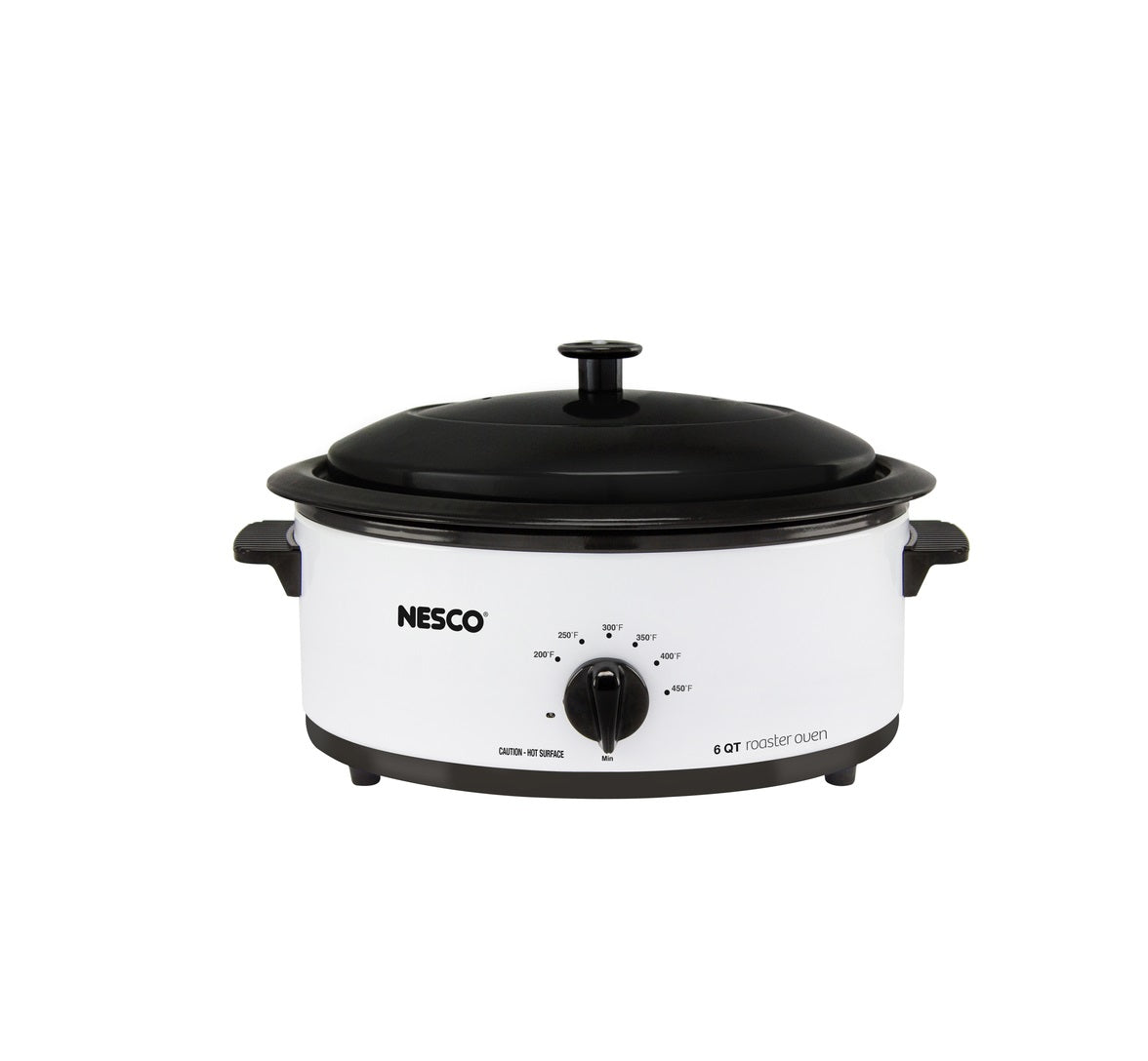 Nesco 4816-14 Electric Roaster, White, 6 Quart