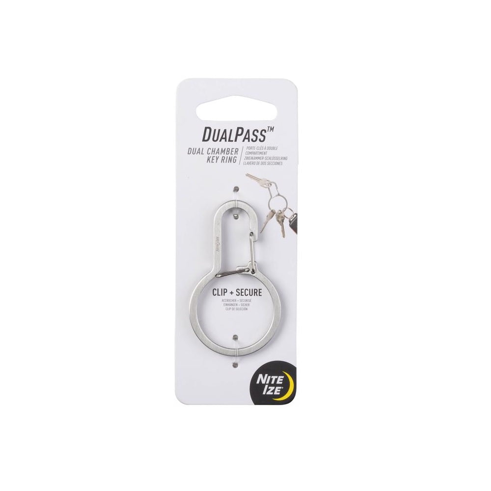 Nite Ize DDK-11-R3 DualPass Key Ring, Stainless Steel, Silver