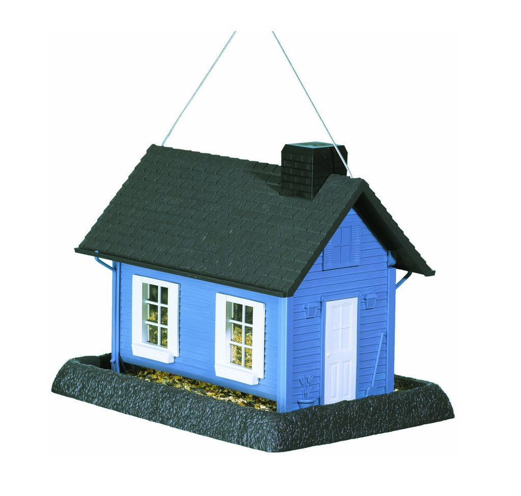 North States Bayside Cottage Mangeoire à Oiseaux Gris 9,5 X 10,25 X 11 Cm