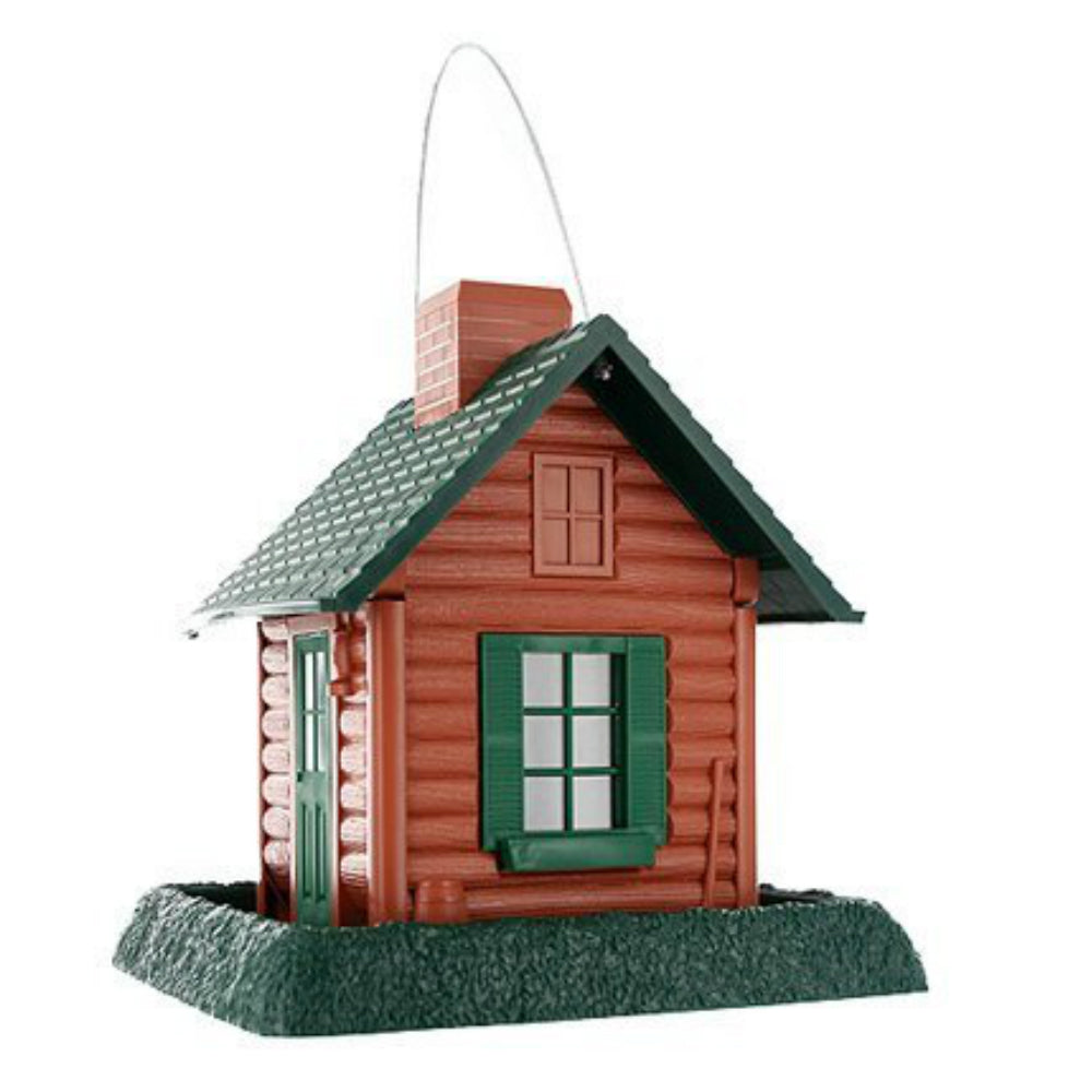 North States 9083 Log Cabin Feeder, 5 lbs, Plastic